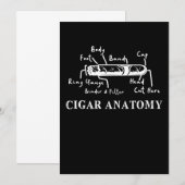 Invitation Cigar Anatomie Smoker Humidor Cutter Cigars Cadeau (Devant / Derrière)