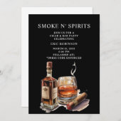 Invitation Cigar et Bar Bachelor Party (Devant / Derrière)