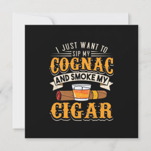 Invitation Cigar Lover   Mon Cognac Et Fumer Mon Cigar