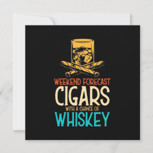 Invitation Cigares de week-end avec une chance de Whiskey