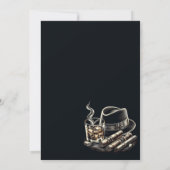 Invitation Cigares et Bourbon fête d'anniversaire (Dos)