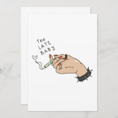 Invitation Cigarette à la main anti-Valentin (Devant / Derrière)