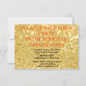 Invitation Cigaro Personnalisée Dorée (Dos)