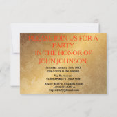 Invitation Cigaro Personnalisée Dorée (Dos)