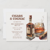 Invitation Cigars Cognac Whiskey Bourbon Anniversaire (Devant)