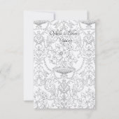 Invitation Cimetière de Monogramme gris victorien mariage (Dos)