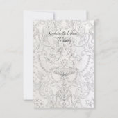 Invitation Cimetière de Monogramme gris victorien mariage (Dos)