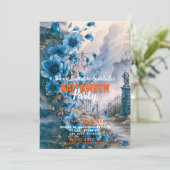 Invitation Cimetière Éffrayant déplaisant Halloween Party (Debout devant)