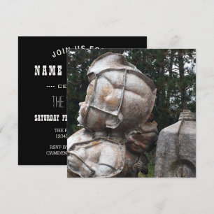 Invitation cimetière en fibre de verre grand garçon et carton