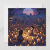 Invitation Cimetière "Marigold Meadows" Jour des Morts (Devant)