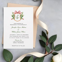 Cimier avec verdure d'hiver mariage de vacances