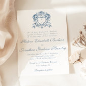 Invitation Cimier Bleu Dusty Formal Mariage élégant