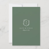 Invitation Cimier Botanique Monogramme Sage Mariage Détails C (Dos)