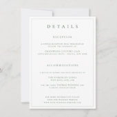 Invitation Cimier Botanique Monogramme Sage Mariage Détails C (Devant)