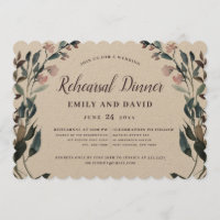 Cimier de jardin Rustique Kraft Floral Mariage rép