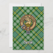 Invitation Cimier de lion Clan Currie sur Tartan (Dos)