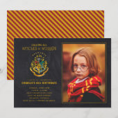 Invitation Cimier de Poudlard Harry Potter Anniversaire - Pho (Devant / Derrière)