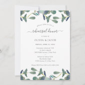 Invitation Cimier d'Eucalyptus | Dîner de répétition Feuille  (Devant)