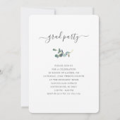 Invitation Cimier d'Eucalyptus | Diplôme photo aquarelle (Dos)