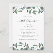 Invitation Cimier d'Eucalyptus | Fête des mariées Feuille ver (Devant)