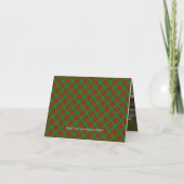 Invitation Cimier du clan Bruce sur tartan de chasse (Dos)