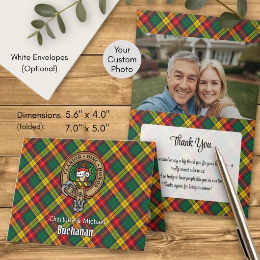 Invitation Cimier du clan Buchanan sur tartan