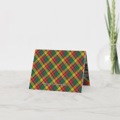 Invitation Cimier du clan Buchanan sur tartan (Dos)