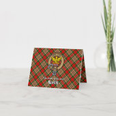Invitation Cimier du clan MacGill sur tartan (Devant)