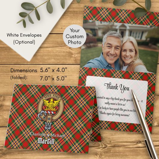 Invitation Cimier du clan MacGill sur tartan