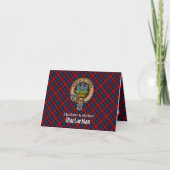 Invitation Cimier du clan MacLachlan sur tartan (Devant)