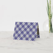 Invitation Cimier du clan MacPherson sur tartan bleu de robe (Dos)