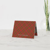Invitation Cimier du clan Munro sur tartan (Dos)