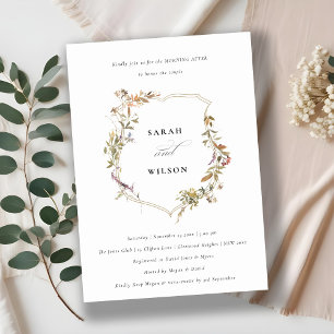 Invitation Cimier Fleur sauvage rose rousse Dusky Après Matin