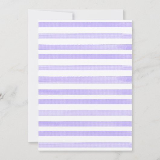 Invitation Cimier Floral Violet C'est une fille Bébé Sprinkle (Dos)