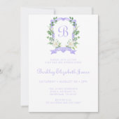 Invitation Cimier Floral Violet Fille Sip Et Voir (Devant)