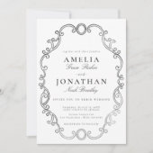 Invitation Cimier Mariage victorien (Devant)
