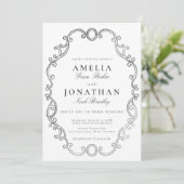 Invitation Cimier Mariage victorien (Debout devant)