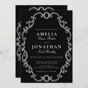 Invitation Cimier Mariage victorien