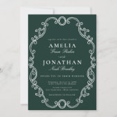 Invitation Cimier Mariage victorien (Devant)