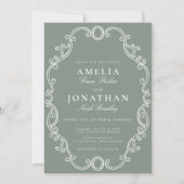 Invitation Cimier Mariage victorien (Devant)