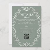 Invitation Cimier Mariage victorien (Dos)