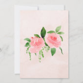 Invitation Cimier Monogramme Initiales Rose Rose Fête des mar (Dos)