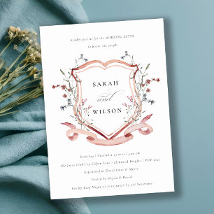 Invitation Cimier rose Fleur sauvage après le matin