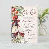 Invitation Cin Cin Wine Wine Bridal Shower (Debout devant)