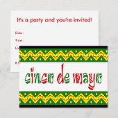 Invitation cinco de mayo (Devant / Derrière)