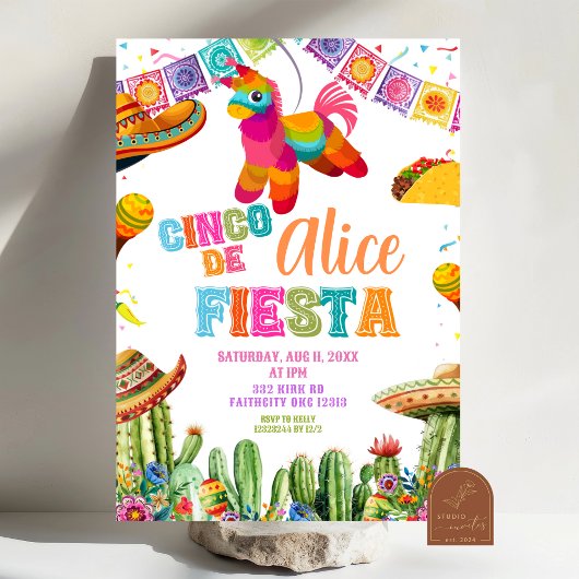 Invitation Cinco de Mayo 5th Fiesta birthday party