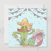 Invitation Cinco de Mayo chantant Cactus et Pepper Mariachis (Dos)