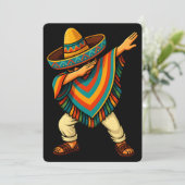 Invitation Cinco de Mayo Dabbing Mexicain Poncho (Debout devant)