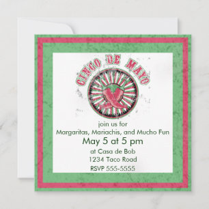 Invitation Cinco de Mayo détendu avec poivrons