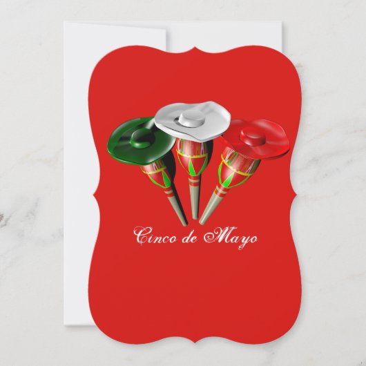 Invitation Cinco de mayo, fête mexicaine (Devant)